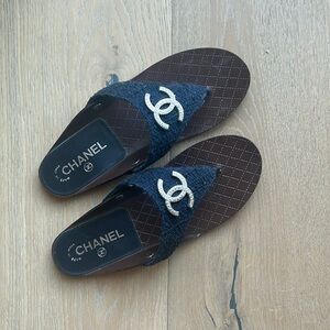 Chanel quilted sandals
